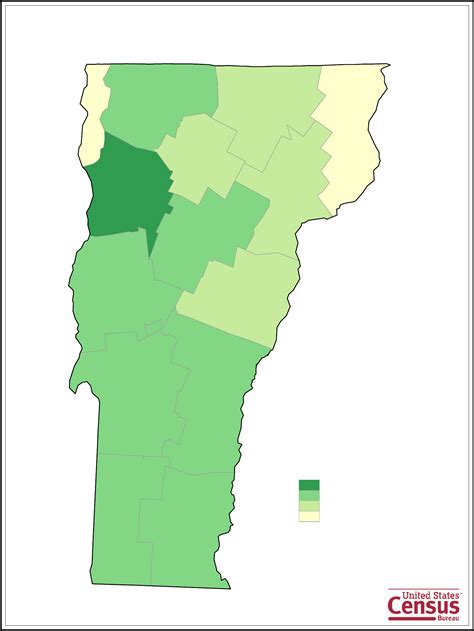 Vermont County Population Map Free Download