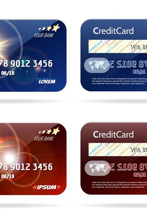 Credit card with chip icons