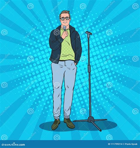 Male Singer Singing Vector Illustration | CartoonDealer.com #72040880