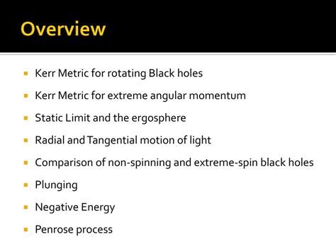 The Rotating Black Hole - ppt download