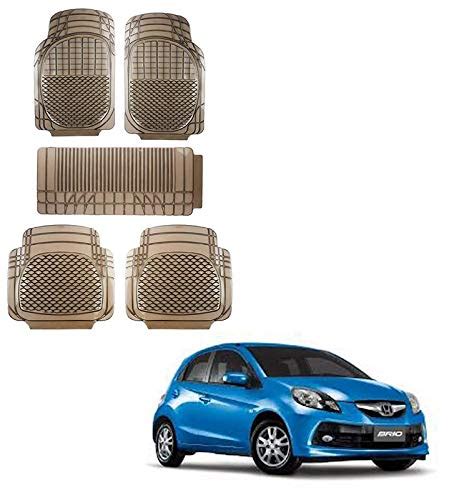 Spares360 Universal Smoke Pvc Shade Car Floor Mats For Honda Brio