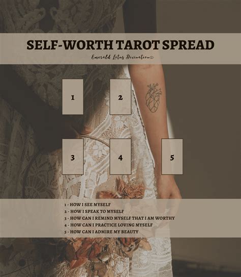 Self Worth Tarot Spread Emerald Lotus