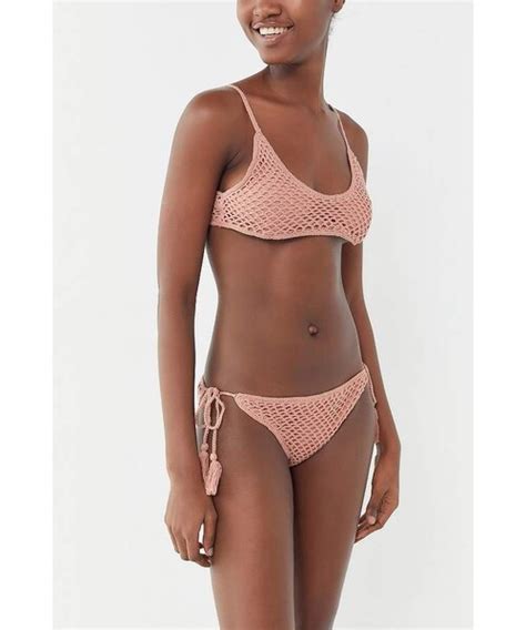 MINK PINKミンクピンクのMINKPINK Adrift Crochet Scoop Neck Bikini Top水着