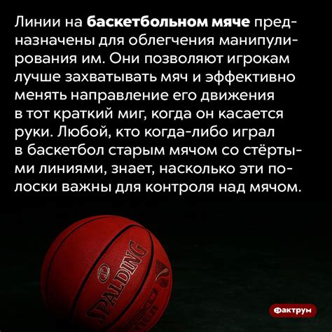 Зачем нужны линии на баскетбольном мяче