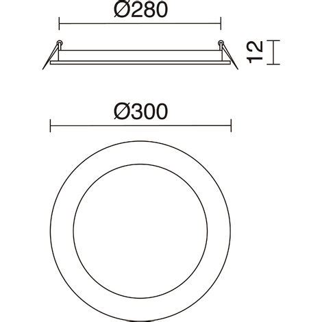 Plafonnier Encastr Gia Round Recessed Ip Led Smd W Lm Cri