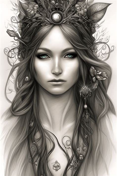 Fantasy Art Elf Portrait · Creative Fabrica