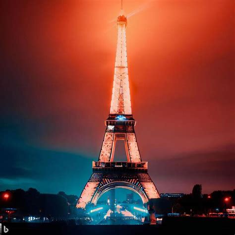 Premium AI Image | The Eiffel Tower at night