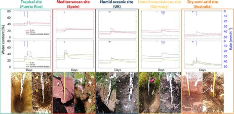 Examples Of Observed Soil Moisture Dynamics At Each Site Example