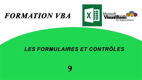 Chapitre Les Formulaires Et Contr Les Formation Vba Youtube