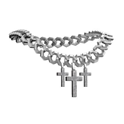 Silver Cross Chain Necklace Roblox