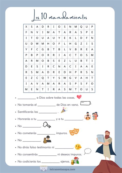 🧠 Sopas De Letras Cristianas Para Niños Para Imprimir 📚