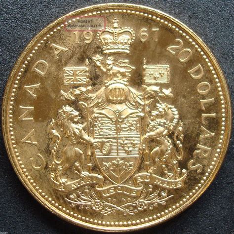 1967 Canada Proof Twenty Dollar 5287 Ounce Gold Coin