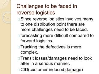 Challenges In Reverse Logistics Ppt