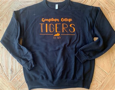 Georgetown College Tigers Crewneck Sweatshirt Etsy