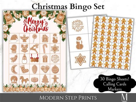 Christmas Bingo, 30 Unique Bingo Cards, Kids' Christmas Activity ...