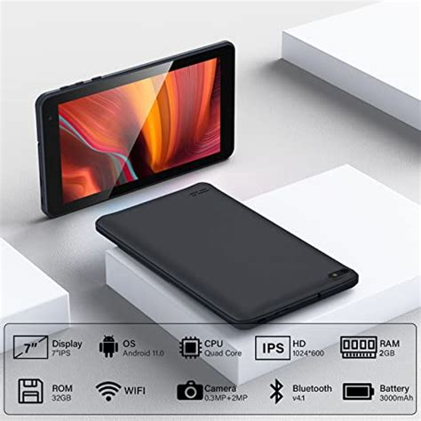 Android Tablet 7 inch, Android 11.0 Tablet 2GB RAM 32GB ROM Tablet 7 inch with WiFi, Bluetooth ...