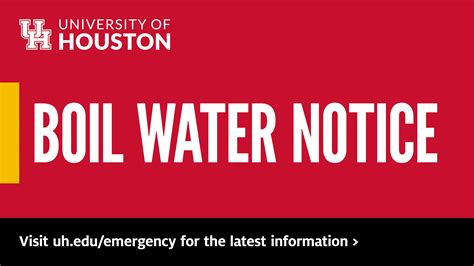 University Of Houston On Twitter We Are Aware Of The Boil Water