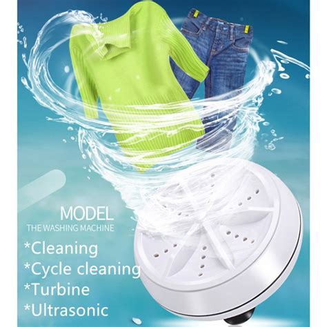 Mini Portable Ultrasonic Turbine Washing Machine Turner Usb Powered