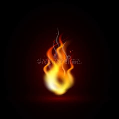 Flamme De Feu Illustration Vectorielle Dans Un Style R Aliste