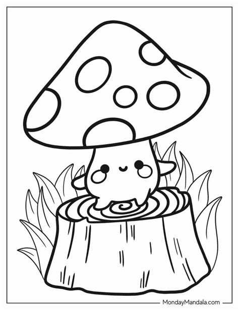 38 Mushroom Coloring Pages Free PDF Printables Monster Coloring