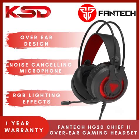 Fantech Hg20 Chief Ii Over Ear Gaming Headset Headphones With Led Light