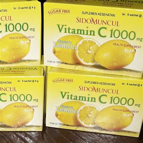 Jual Murah Sidomuncul Vitamin C Lemon Box Sachet Shopee