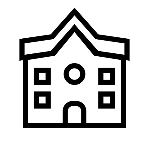 Simple school icon. School building. Vector. 26530196 Vector Art at ...