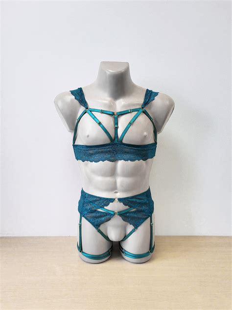 Open Man Lingerie Set Open Crotch Lingerie See Through Panties Crotchless Panties Sheer