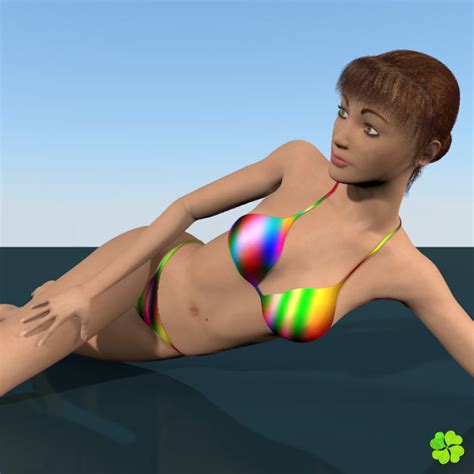 3D Model Bikini Low Poly Woman VR AR Low Poly CGTrader