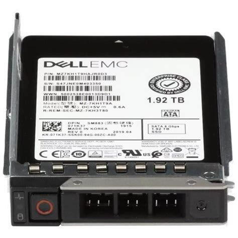 Dell K Tb Sata Gbps Mixed Use Dwpd Inch Hot Plug Ssd
