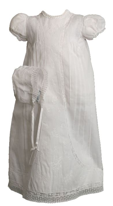 Feltman Brothers Girls Christening Gown With Lace Insertion And