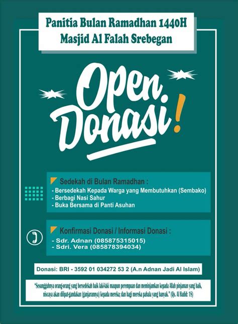 Contoh Poster Open Donasi Sketsa