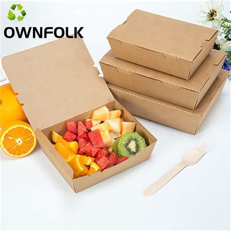 China Customized Takeaway Kraft Food Boxes Suppliers Factory