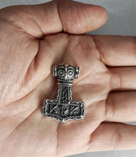 Viking Thor Hammer Mj Lnir Mjolnir Wikinger Norse Runes Runen Futhark