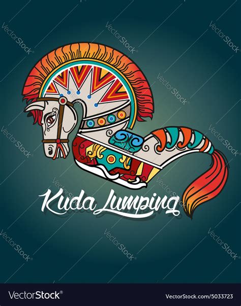 Kuda lumping or horse braid Royalty Free Vector Image