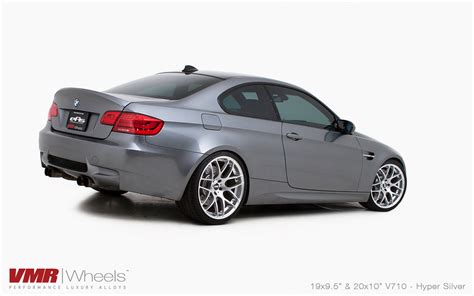 VMR Wheels 19x9 5 20x10 Hyper Silver V710 On Space Gray BMW E92