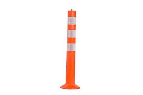 Orange And White Pvc Spring Post For Road Safety To Feet At Rs