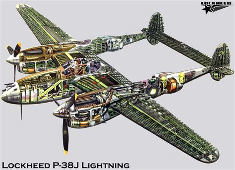 P 38 Lightning Schematics Lockheed P 38 Lightning Schematics