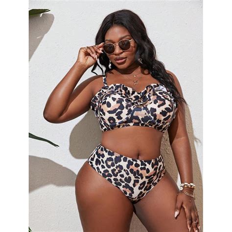 Plus Size Two Piece Swimsuit Bikini Set Underwire XL Shopee Philippines