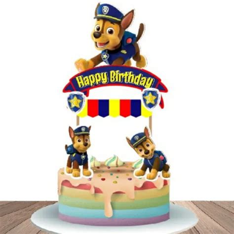 Paw Patrol Marsha G Teau D Anniversaire Garniture Cupcake Surma Tres