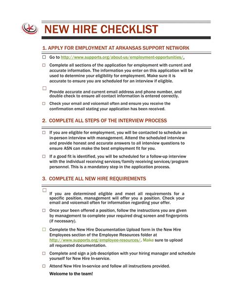 Free Printable New Hire Checklist Templates Pdf Excel Word