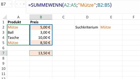 Summewenn Einfach Erkl Rt Beispiele In Excel Mit Video