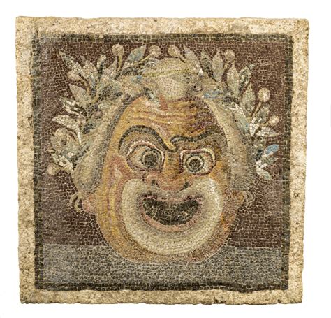 Emblema Con Maschera Della Commedia Nuova Roma Museo Nazionale Etrusco