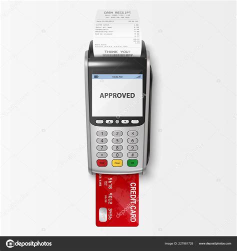 Vector Realistic Silver 3d Payment Machine POS Terminal With Receipt