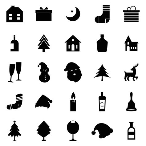 Set of Christmas vector icon 13220856 Vector Art at Vecteezy