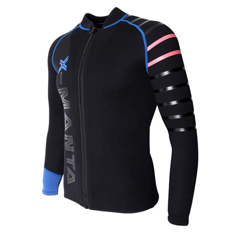 Men S Mm Neoprene Wetsuits Jacket Top Front Zip Wakeboard Scuba Diving