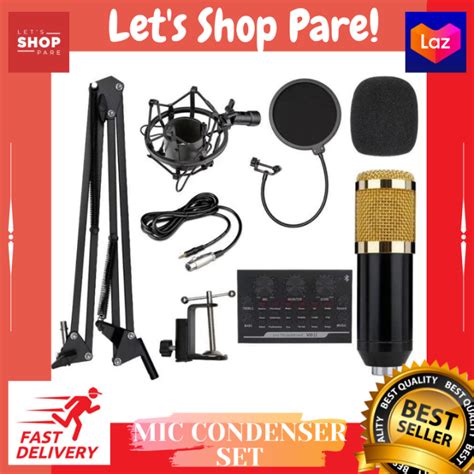 Pare S Condenser Microphone Bundle Bm Mic Kit With Adjustable Mic