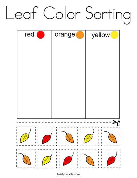 Preschool Leaf Activities Printable