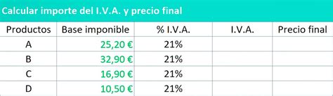 Formula Calcular Iva