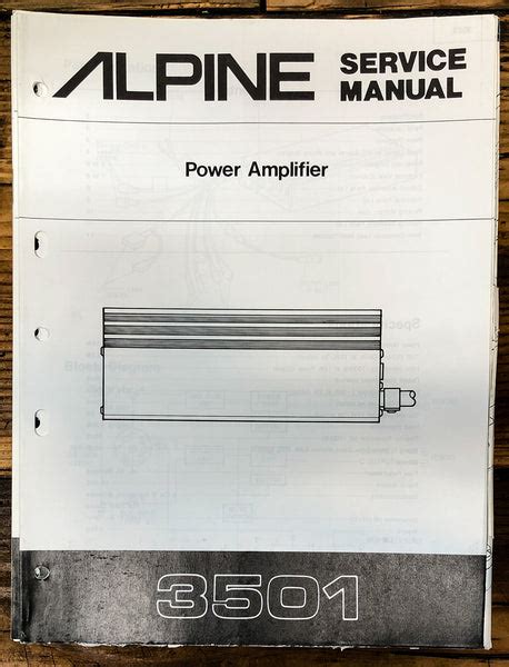 Power Amplifier Service Manual *Original* – Vintage Audio Store